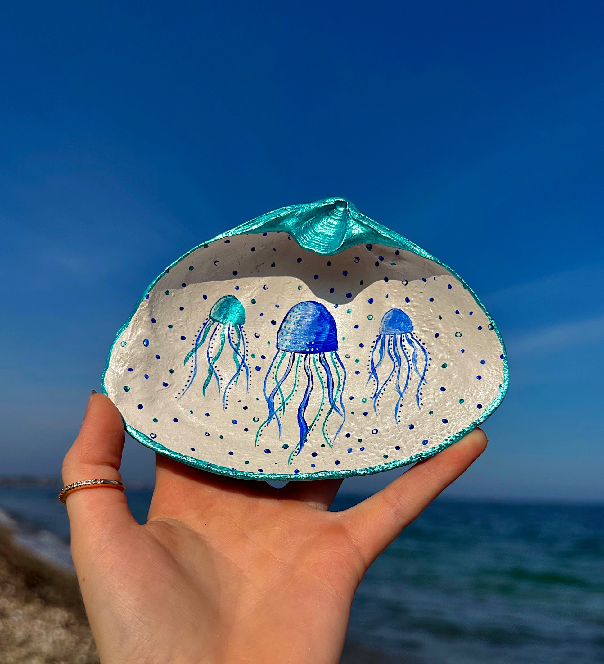 Shell Jewelry Dish- Hand Painted