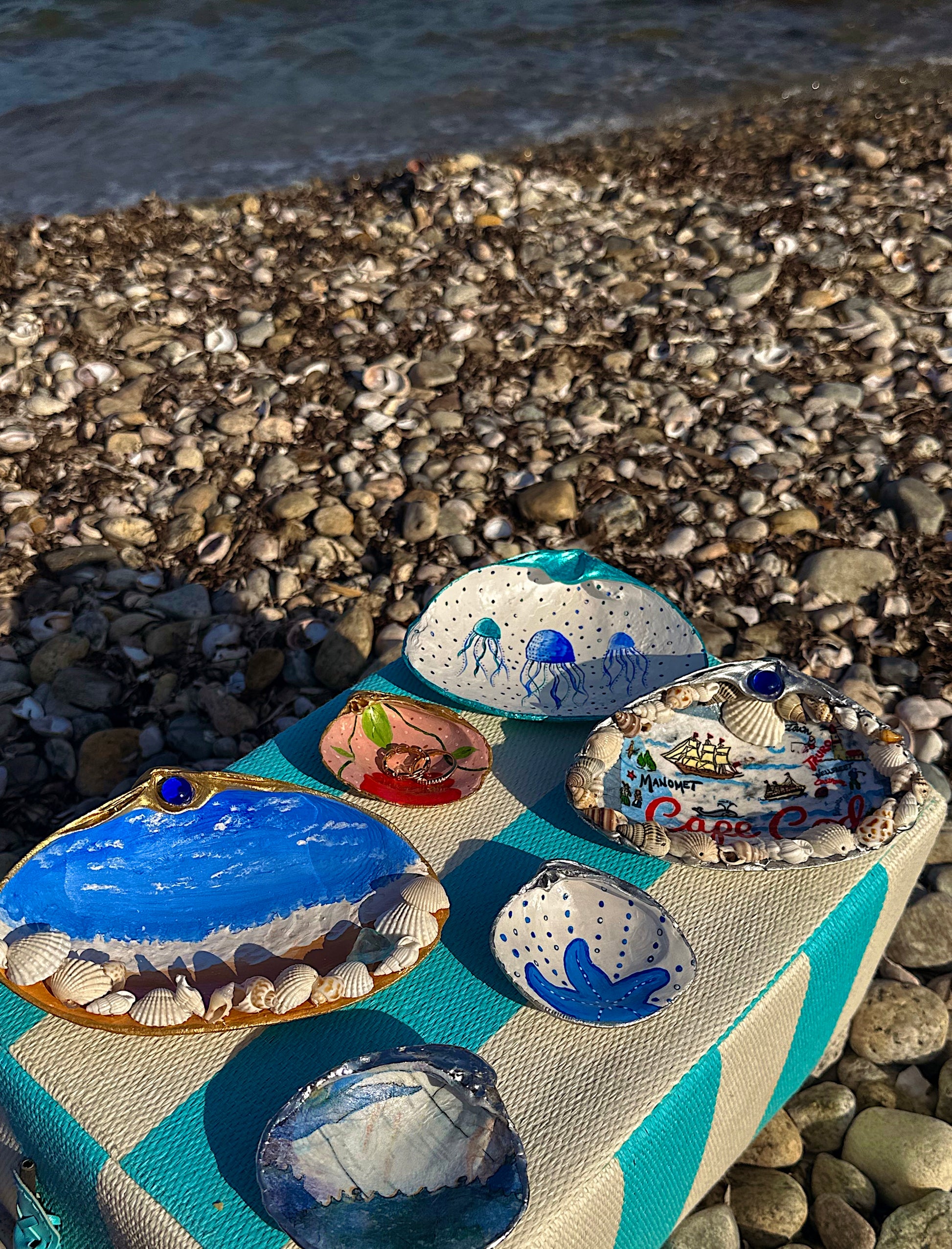 Shell Jewelry Dish- Decoupage